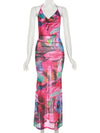 Alia Floral Mesh Maxi Dress