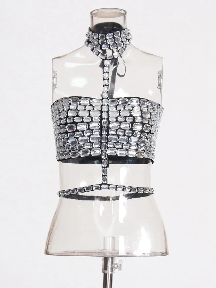 Diamond Halter Crop Top