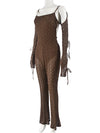 Mocha Textured Jumpsuit