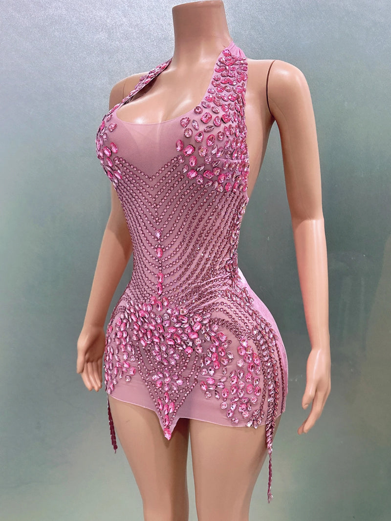 Celestial Glow Mesh Dress